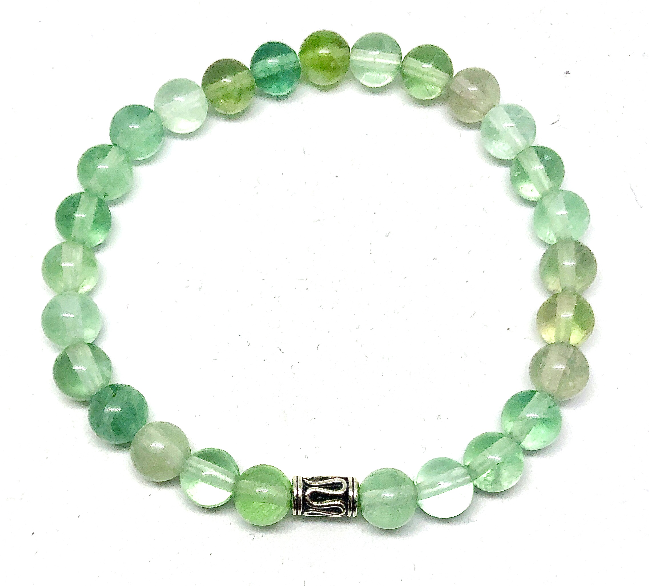 Armband, grön fluorit